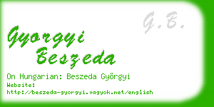 gyorgyi beszeda business card